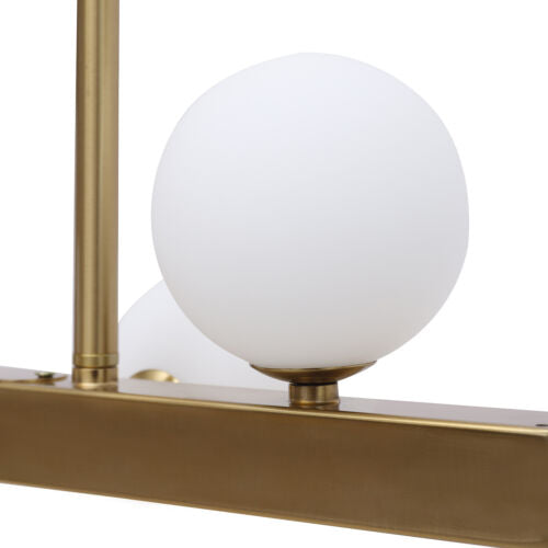 Modern Glass Globe Pendant Light – Minimalist Gold Finish