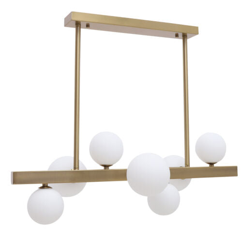 Modern Glass Globe Pendant Light – Minimalist Gold Finish