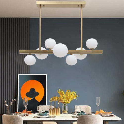 Modern Glass Globe Pendant Light – Minimalist Gold Finish