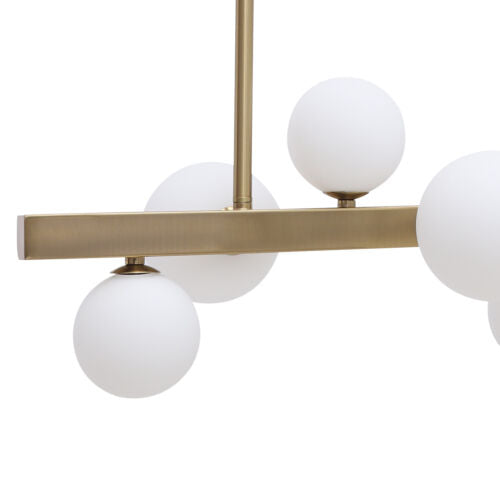 Modern Glass Globe Pendant Light – Minimalist Gold Finish