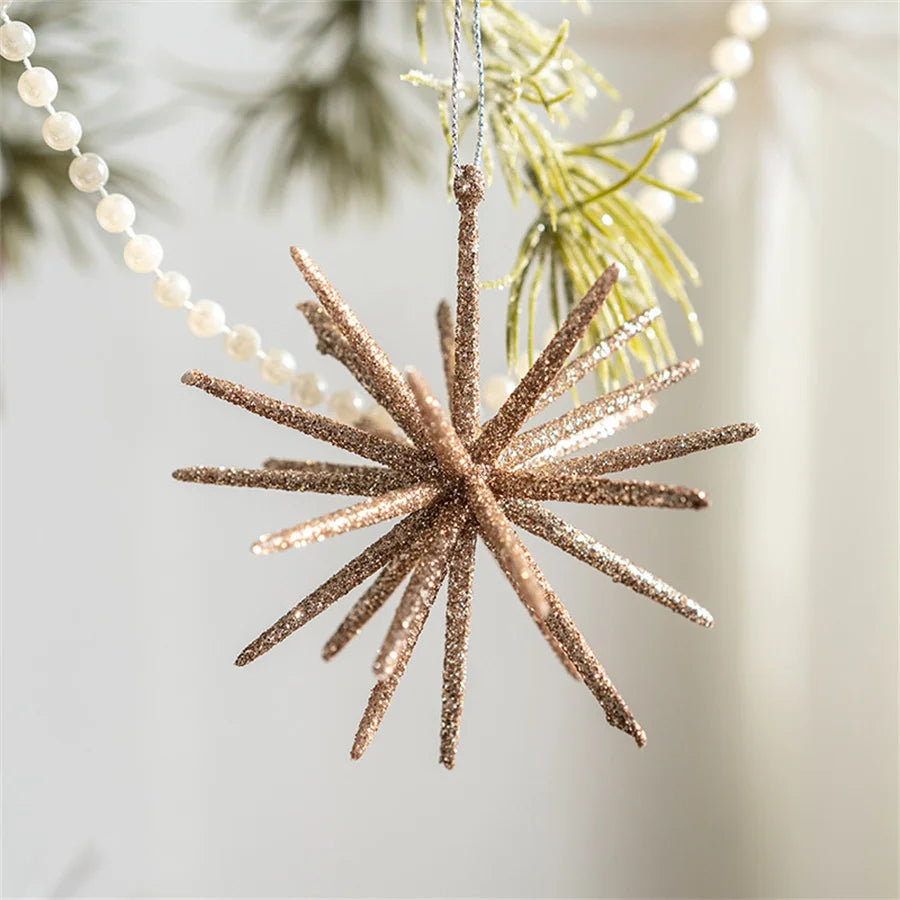 Christmas Tree Hanging Star Ornament – Plastic Decorative Star