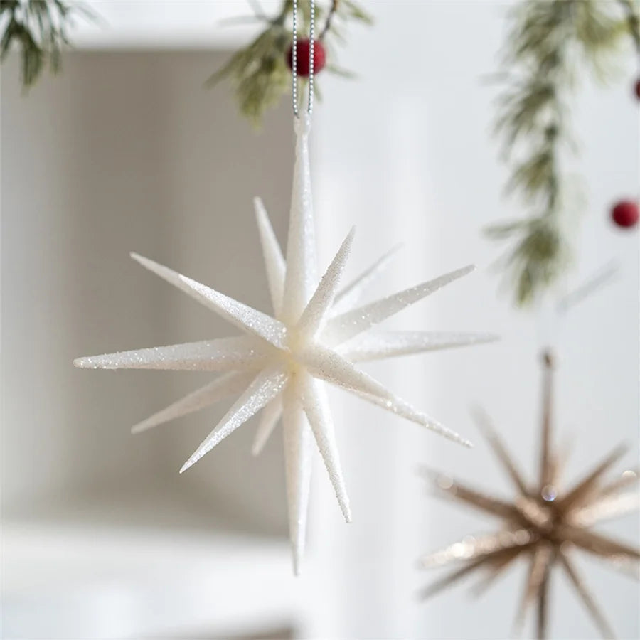 Christmas Tree Hanging Star Ornament – Plastic Decorative Star