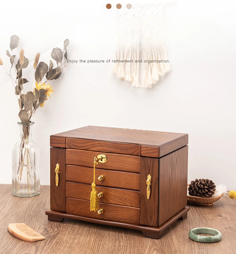 Wooden Jewelry Box Organizer