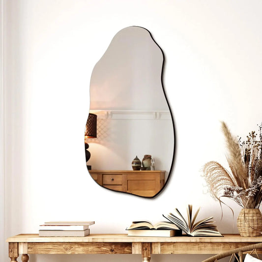 Modern Asymmetrical Wall Mirror – Artistic Design with Explosion-Proof Film