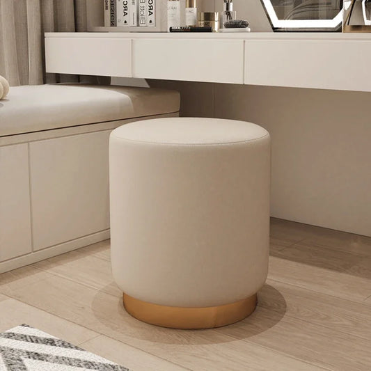 Elegant Modern Cream-Style Makeup Stool