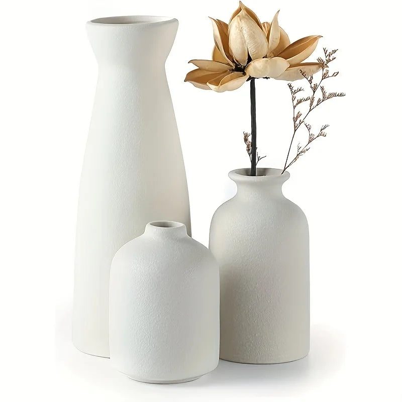 Modern Ceramic & Porcelain Vase - Set of 3