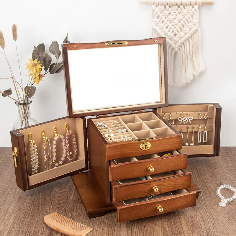 Wooden Jewelry Box Organizer