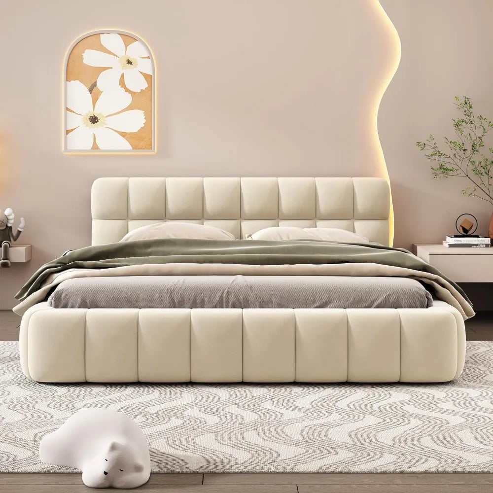 Grounded Upholstered Platform Bed