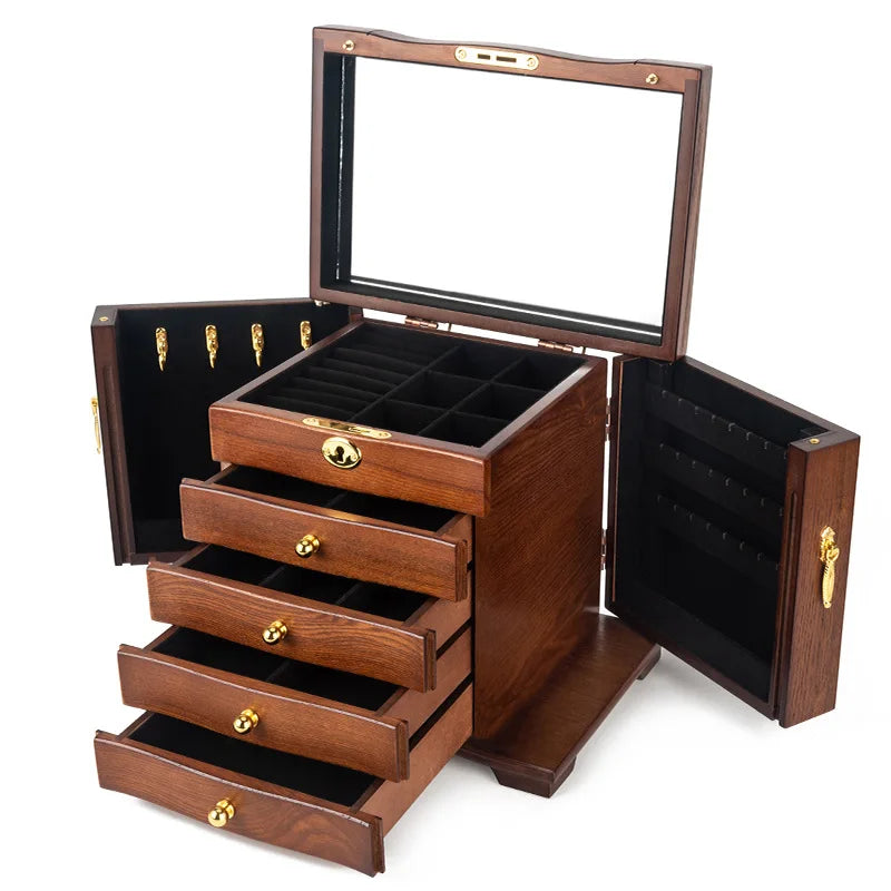 Wooden Jewelry Box Organizer