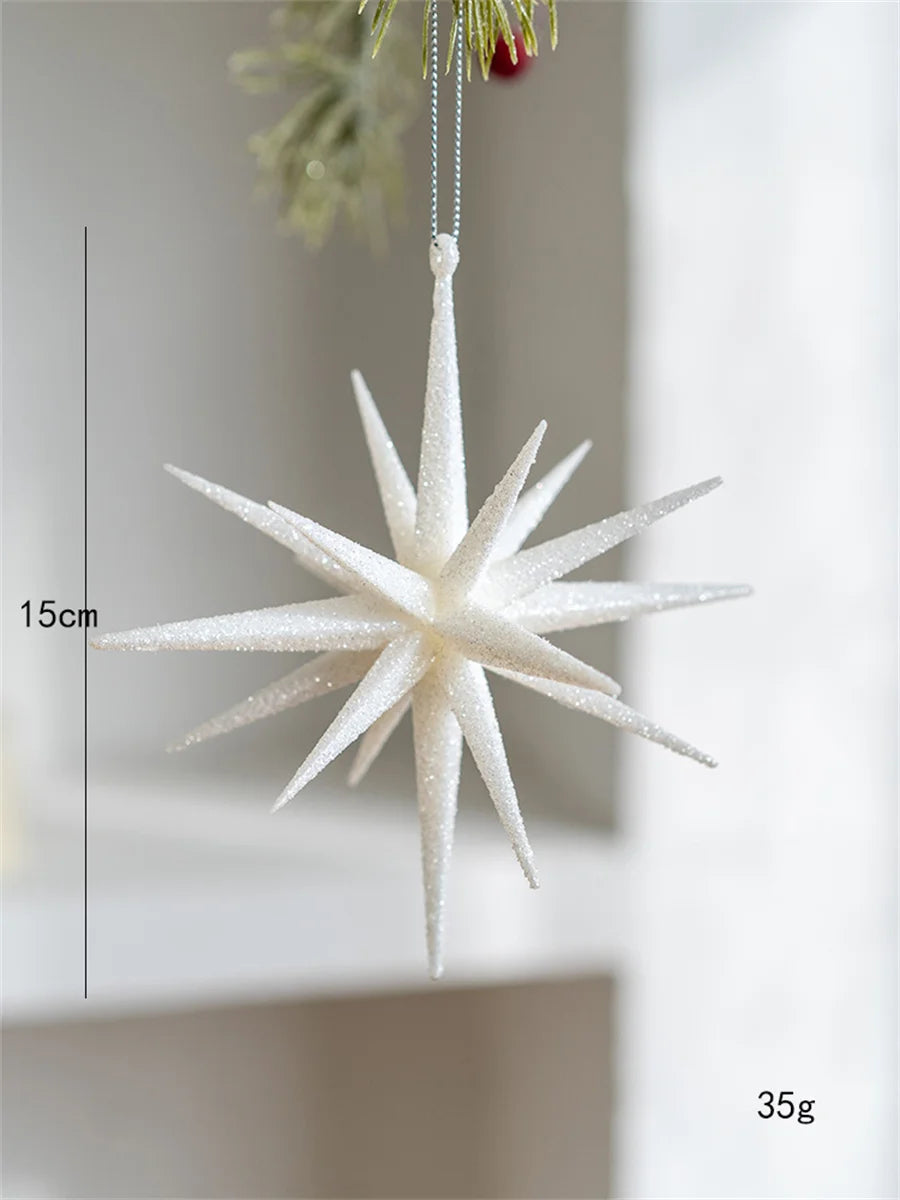 Christmas Tree Hanging Star Ornament – Plastic Decorative Star