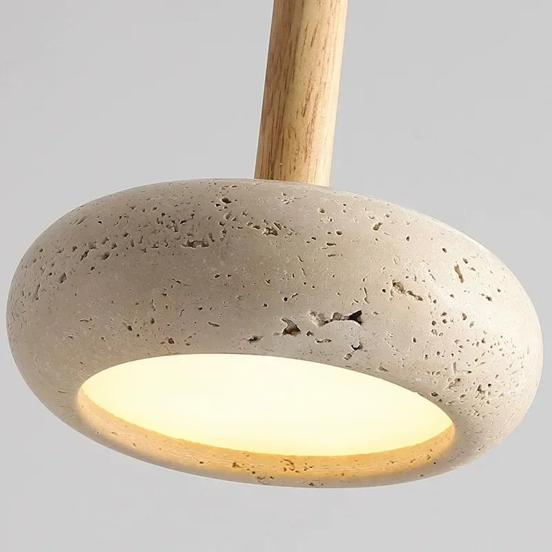 Wabi Sabi Travertine Modern Pendant Light