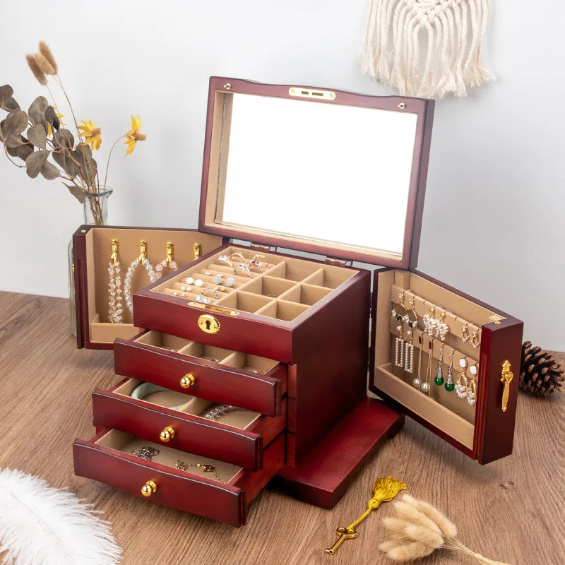 Wooden Jewelry Box Organizer