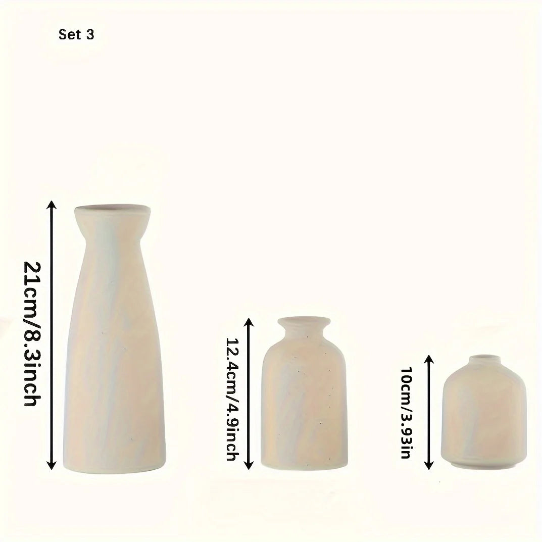 Modern Ceramic & Porcelain Vase - Set of 3