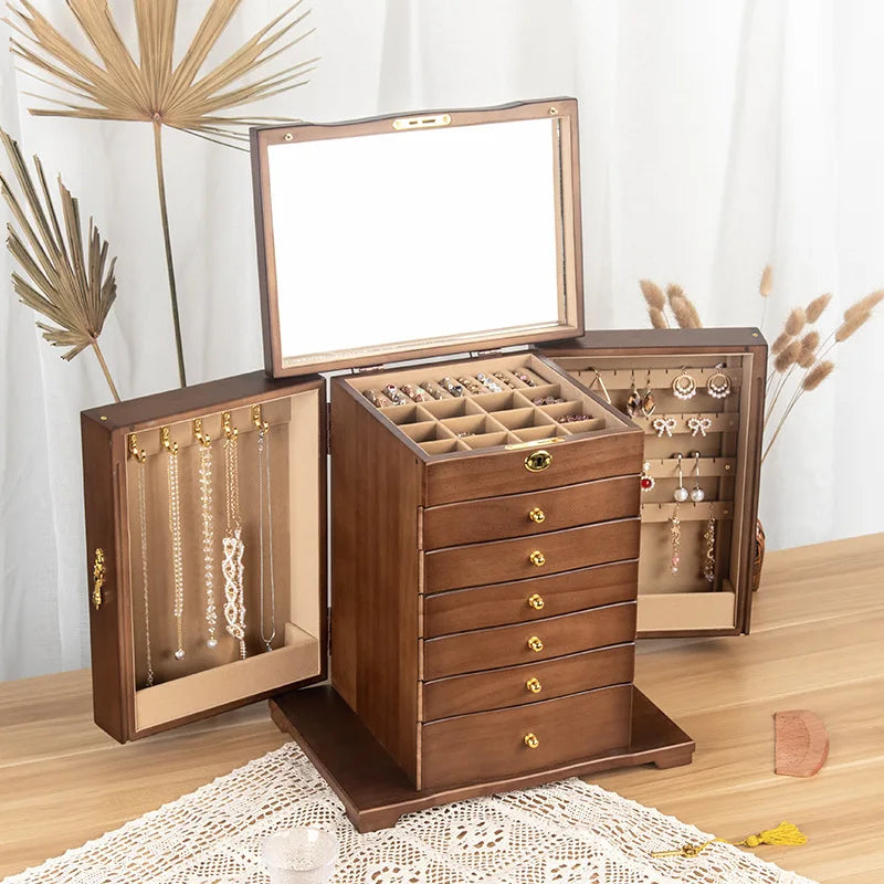 Wooden Jewelry Box Organizer