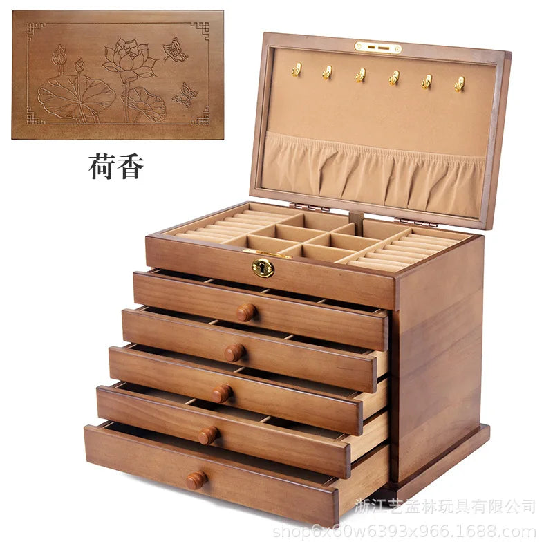 Wooden Jewelry Box Organizer