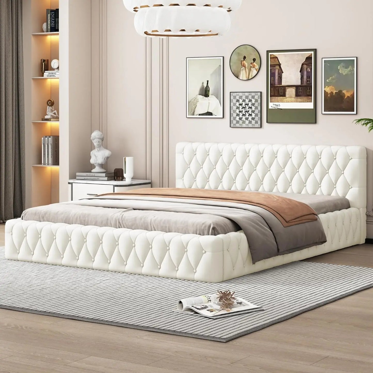 Grounded Upholstered Platform Bed