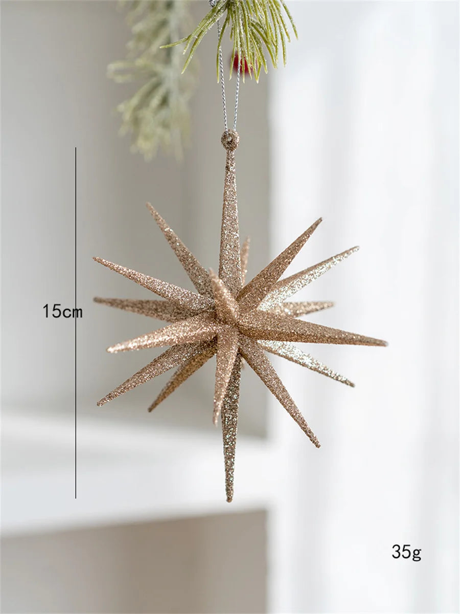 Christmas Tree Hanging Star Ornament – Plastic Decorative Star