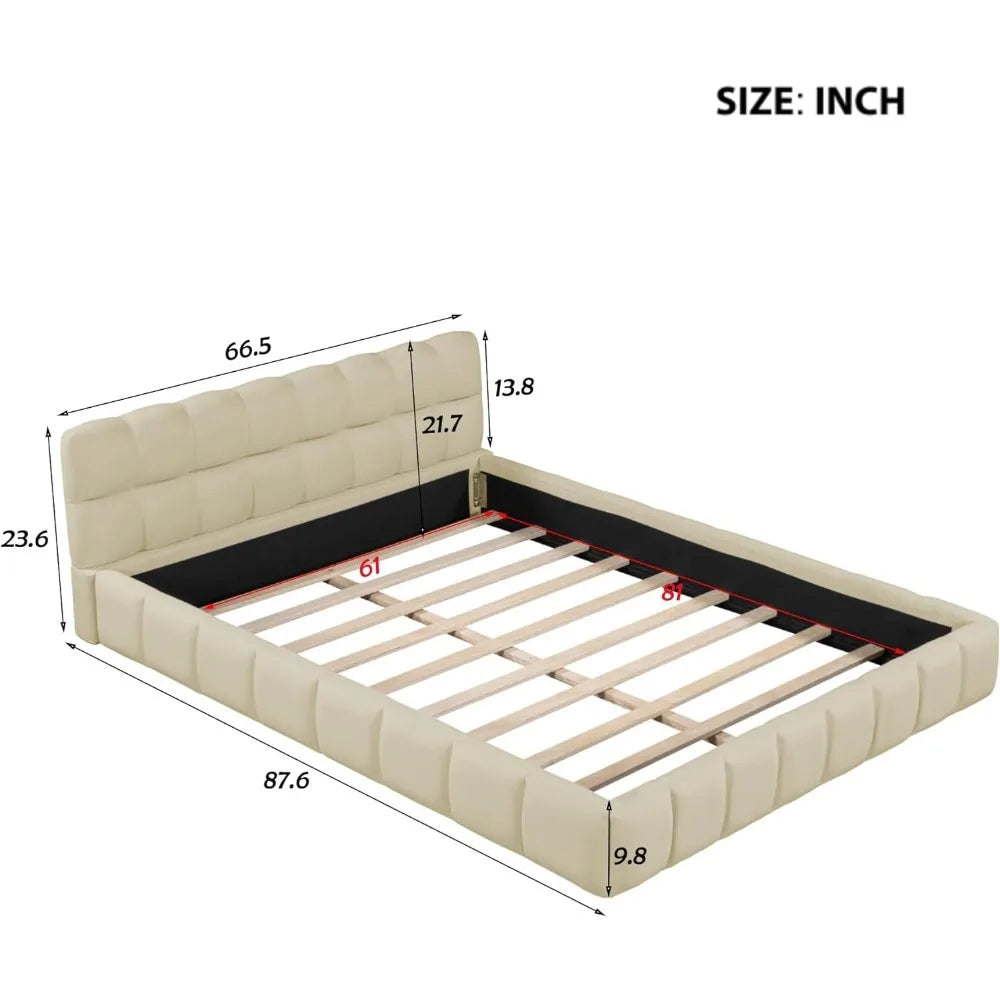 Grounded Upholstered Platform Bed