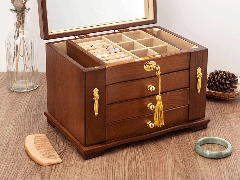 Wooden Jewelry Box Organizer