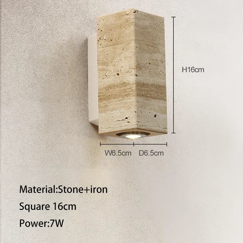 Wabi Sabi Travertine Modern Pendant Light